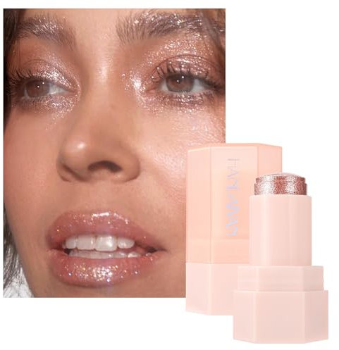 Jelly Highlighter Stick für Gesicht & Körper,Feuchtigkeitsspendender cremiger Glanz mit dezentem Schimmer,Natürliche 3D-Konturierung,Universelle Farbtöne für alle Hauttöne,#DAWN GLOW