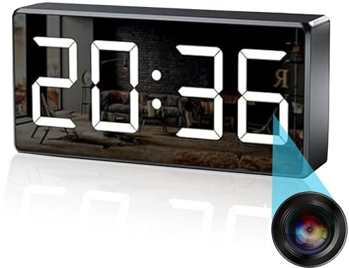 4K Camera WiFi Hidden Clock CAM FREE SD CARD with 170 Wide Angle Wireless Home Office Security Indoor Camera Secret Nanny Cam with App Control Night Vision Motion Detection