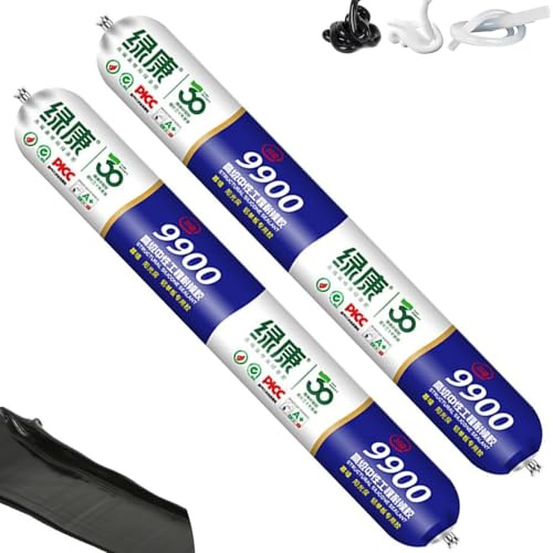 9900 Sealant Waterproof, Silikondichtmittel Wasserdicht, Dauerhafte Lösung für Dach und Wandrisse, Wasserdichte Isolier-Dichtstoff für Badezimmer, Toilette, Fliesen, Wände, Außen (2pcs,black)