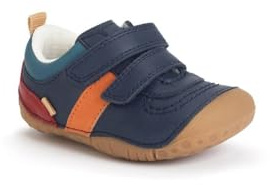 Start-rite Zap 2v Navy Leather Kids Boys First Shoes 0839-19F