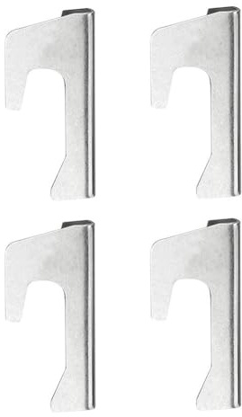 Helilyco 4 Stück Edelstahl BBQ Pan Dichtung Halterung Firebox Kugelgrill für Weber Plancha Modelle, Silber