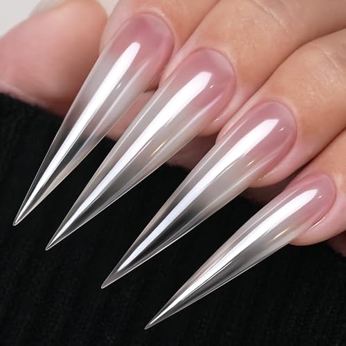 YOKEFELLOW GleamTap Cushion Magic White Chrome Nagelpulver, Glazed Donut Look, Milchweißer Irisierender Chrome-Effekt, Nagelkunst-Dekoration für Heim- und DIY-Salon-Maniküre (GT211 Magic White)