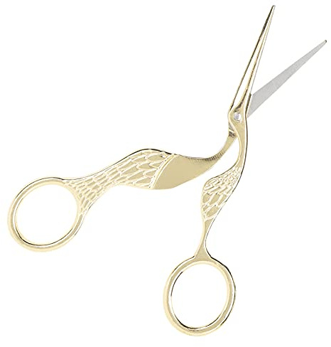 Akozon Stickschere in Vintage-Vogelform, Edelstahl-Nähschere für Heimwerkerarbeiten, Quilten, Fadenschneiden, Ergonomisch und Dekorativ (GOLD)