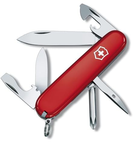 Victorinox Tinker Couteau de Poche Suisse, Léger, Couteau Multifonction, 12 Fonctions, Lame, Tournevis, Rouge
