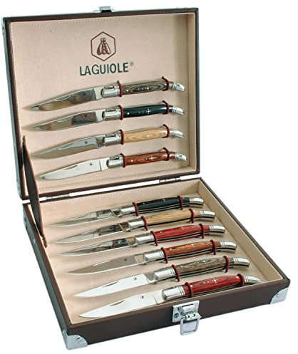 LAGUIOLE - Set mit 1 Klappmessern, exotischer Holzgriff - -