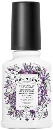Poo pourri Spray Désodorisant Wc 59 ml lavender Vanilla • Spray Désodorisant pour les Toilettes à Base D’Huiles Essentielles