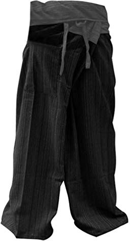 MEMITR kittiya 2 Tone Thai Fisherman Pants Yoga Trousers Free Size Plus Cotton and