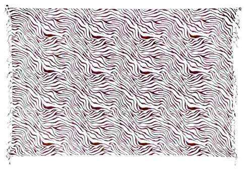 Ciffre Sarong Pareo Wickelrock Dhoti Loop Tuch Strandtuch Handtuch Zebra Weiß Braun