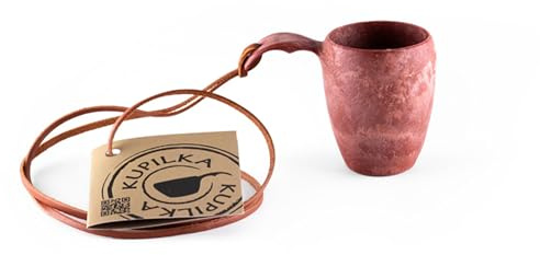 Kupilka 5 Shot Cup mit Lederkordel original red