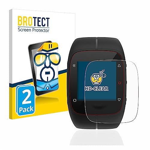 BROTECT Schutzfolie für Polar M400 | 2 Stück Transparenter Displayschutz Made in Germany Klare Displayschutz-Folie Clear Einfache Montage Case-Friendly