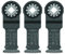 BOSCH OSL114JF-3 3-Pack 1-1/4 in. Starlock Oscillating Multi Tool Wood Curved-Tec Bi-Metal Xtra-Clean Plunge Cut Blades for Applications in Cutting Wood, Hardwood, Laminate