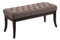 CLP Sitzbank Ramses mit hochwertiger Polsterung und Stoffbezug I Bank mit antik-dunklen Holzbeinen I Holzbank mit Einer Sitzhöhe von: 46 cm, Farbe:Taupe, Größe:100 cm