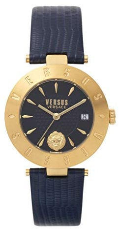 Versus by Versace Damen Analog Quarz Uhr mit Leder Armband VSP772218