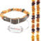 Bernsteinkette Hund & Katze – Verstellbares Bernsteinhalsband – Bernstein Halsband für große & kleine Hunde und Katzen (30-35 cm)