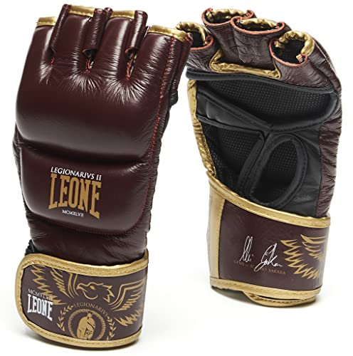 LEONE 1947, MMA-Handschuhe Legionarivs Ii MMA-Handschuhe, Unisex-Erwachsene, Bordeaux, M, GP102