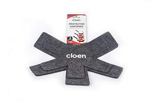 Protector de Sartenes y ollas. Antideslizantes. Set de 3 Piezas. Ideal para Evitar Ralladuras y alarga la Vida de Sus Sartenes. Apto para Todo Tipo de ollas y sartenes.