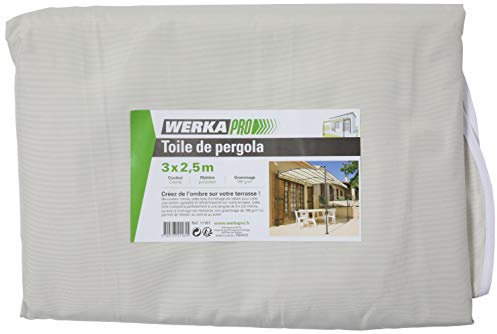 WERKA PRO Telo per pergolato Crema 3 x 2,5m 180g/m2