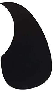 HEALLILY Acoustic Guitar Pickguard Waterdrop Style Plastic Self Adhesive Anti-Scratch Guard Plate Pick Guards (Black)
