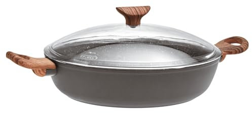 Tegame 2 Maniglie con Coperchio Antiaderente Nera Rock 'n' Rose 28cm Sambonet