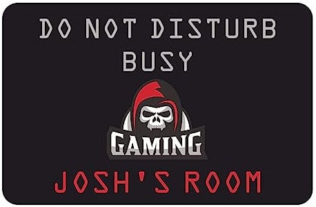 Do Not Disturb Busy Gaming Kids Bedroom Door Sign Personalised For You - Any Name! Door Plaque,Girls/Boys,Nursery,Decor,Kids Room,Retro