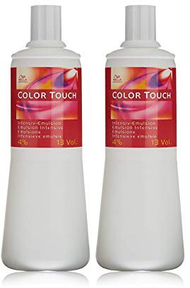 WELLA 2er Pack Color Touch Intensiv-Emulsion 4% 1000 ml Anti-Aging für alle Haarfarben