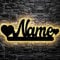 LED Deko Schlummerlicht Nachtlicht Name mit Herz herzchen, personalisiert mit Wunsch Namen Lasergravur Abendlicht Kinderzimmer Wohnzimmer Geschenk - in 13 Farben