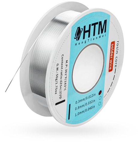 HengTianMei 63/37 Rosin Core Tin Lead Solder Wire For Electrical Soldering(0.3mm/50g)