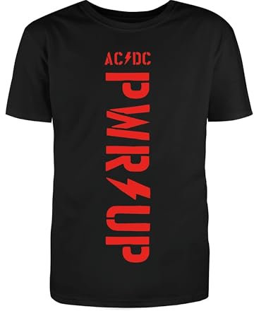 AC/DC - Angus Flash (Organic Herren-Shirt schwarz) nachhaltig produziert Bio-Baumwolle (Schwarz, M)