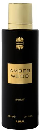 Ajmal Amber Wood Hair Mist 100ml | Fruity Floral Woody Hair Fragrance for Women & Men | Luxury Perfumed Hair Spray | Crafted in Dubai