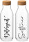 Print Maniacs CORKED GLASS JAR 500ml or 1 Litre Storage Bottle Reuseable Jar Laundry Mrs Hinch Storage Jar (Black, 1 x 1 Litre)