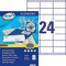 EUROPE 100 Mehrzweck-Etiketten, selbstklebend, 70 x 35 mm, Weiß, 2400 Stück