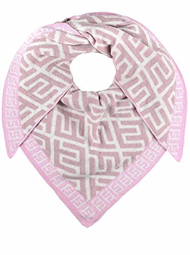 Zwillingsherz Dreieckstuch Stola Schal mit Kaschmir und Wolle für Damen Mädchen Jungen Kinder - Hochwertiges Cashmere Halstuch im Labyrinth Muster Motiv - Damenschal für Sommer Herbst Winter
