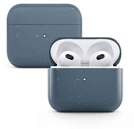 Woodcessories - Nachhaltiges, Antibakterielles AirPods 3 Case Blau, AirPods 3 Hülle Blau - BioCase Navy Blau