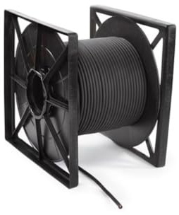 HQ-Power Lautsprecherkabel 2x2.50mm², 100 Meter, schwarz, Rolle, reines OFC Kupfer für Heimkino Stereoanlage, Audiokabel, Lautsprecheranschluss, flexible Installation, professionelle Klangqualität