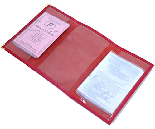 Van Der Rich ® - Porta Documentos del vehículo, carnet de Conducir, Cuero- Mujer/Hombre (Fucsia)