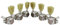 Guyker 3x3 Vintage Style Locking Guitar Machine Heads - 1:15 Ratio Lock String Deluxe Tuning Key Pegs Tuners Set Replacement for Electric, Acoustic or Folk Guitars - Nickel