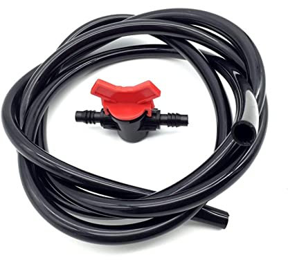 PLIPSH Manguera y válvula de 2m, herramienta de jardinería de 3/8 pulgadas, riego de césped y jardín for agricultura, tubería de riego, manguera de silicona de grado alimenticio, tubo de agua perfecti