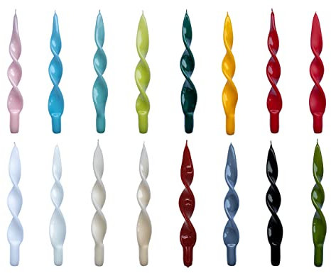 holiki gedrehte Kerzen No. 2 in Creme Matt - 4 Stück Twisted Candles I gedrehte Spiralkerzen Stabkerzen Spitzkerzen - 27 x 2,2 cm - Trendkerzen