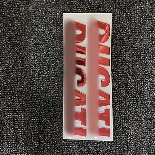 TETHY 3D Resina per Ducati Corse Adesivi Serbatoio Grips Emblem Decal per Ducati 1199 Multistrada 1200 796 696 Hypermotard Accessori Adesivi (Color : Rot)
