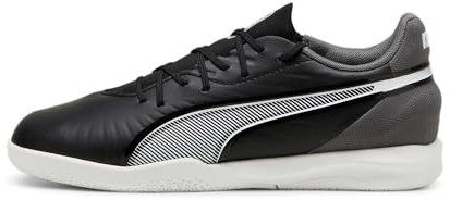 PUMA Unisex Kinder King Match It Jr Soccer Shoe, Puma Black Puma White Cool Dark Gray, 35 EU