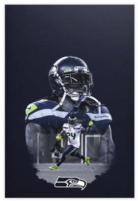 Poster für Sportler Marshawn Lynch Oakland Raiders (13), Leinwand-Poster, Schlafzimmer-Dekoration, Sportlandschaft, Büro, Raumdekoration, Geschenk, ungerahmt, 30 x 45 cm