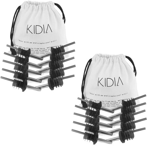 Kidia Metal Pour – Kit 10 Versatori Acciaio Inox - Tappi Universali con Guarnizione in Gomma, Flusso Calibrato 157 BPM, Lavabili in Lavastoviglie | Cocktail Set Barman/Bartender | (2, Classic)