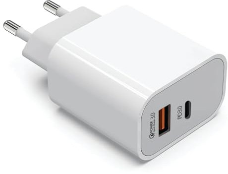 Chargeur Type C Rapide Prise USB Secteur Universel pour Apple iPhone 15 14 13 12 11 Pro/Pro Max, Samsung Galaxy, Google Pixel, Xiaom