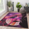 WEECHAINGE Cyberpunk Teppich Lila Apokalyptisches Universum Teppich für Wohnzimmer Klassenzimmer niedriger Flor Boden Teppich für Büro Schlafzimmer Waschbarer Teppich 100x150cm