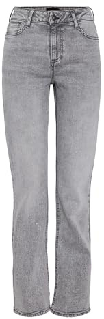 PIECES Damen Pckelly Mw Straight Jeans Lg Noos Bc Female Straight Fit Jeans Pckelly Mw
