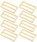 sourcing map 8Pcs Metal Slide Buckle, 2 Metal Zinc Alloy Adjustable Buckle, Flat Slide Strap Release Buckles for Backpack Purse Webbing Strap, Light Gold