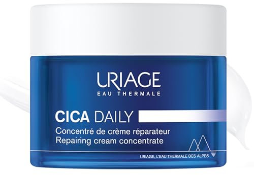 Uriage Cica-Daily Crème Réparatrice - Centella Asiatica, Acide Hyaluronique & à la Vitamine B5 - Répare & Hydrate en 1 Application - Sans Parfum - 96% d'Ingrédients d'Origine Naturelle - 40 ml
