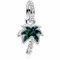 TCZNAF Opalescent Green Palm Tree Dangle Charms Reisen Meerestiere Sommer Bead -Anhänger für europäische Armbänder und Halsketten für Damen