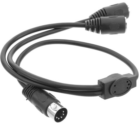 Parliky 2stücke Midi Pin Splitterkabel Din Pin Stecker Din Buchsen Adapterkabel Für Midi-geräte Geeignet Für Synthesizer Keyboard Und Gitarre Flexibles Design Für Einfache Handhabung