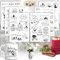 Rub On Sticker, 6 Stück A5 Rub On Aufkleber Weihnachten, Rub On Folie Transferaufkleber, für Möbel, Glas, Holz, Scrapbooking, DIY Basteln Deko (Weihnachten)